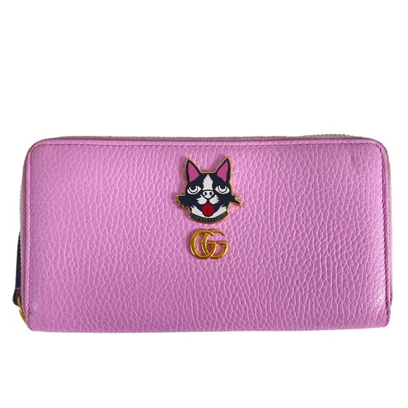 Gucci Limited Ed. Marmont Bosco Pink Zip Wallet - Picture 4 of 11